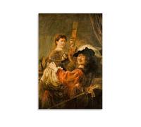 The Prodigal Son in The Brothel By Rembrandt Harmenszoon Van Rijn Giclee Paper Poster Clear Reproduction_LE_auto_x2 Canvas Wall Art Prints Photo Picture Paintings Room Decor Home Decorative Unframe 2