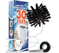 The Professional Dryer Vent Cleaner Kit -(30-Feet) Innovative Lint Remover Reusable Strong Nylon| Flexible Lint Brush with Drill Attachment for Faster Cleaning