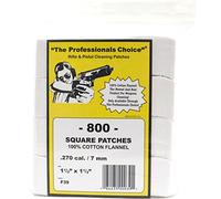The Professional's Choice Pistol/Rifle Cotton Flannel 1 1/2-Inch Square Gun Cleaning Patches (800-Pack).270-Calibre/7mm