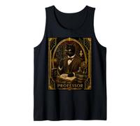 The Professor Black Cat Art Deco Murder Mystery Tank Top