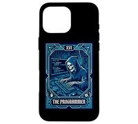 The Programmer Tarot Card XVI Skeleton Hacker Coder Case for iPhone 16 Pro Max