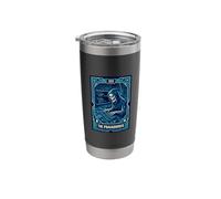The Programmer Tarot Card XVI Skeleton Hacker Coder Stainless Steel Insulated Tumbler