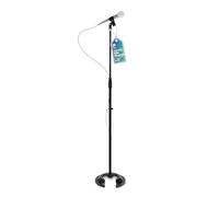 The Promaster Round Base Microphone Stand - Portable and Adjustable with Universal Compatibility, Studio-Quality Metal Mic Mount Floor Stand with Compact Round Base - Black