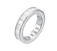 The Promise Ring, Ring Womens Eternity with Square Shape Moissanite 18K White Gold Size J 1/2