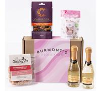 The Prosecco and Treats Hamper For Her - Chocolate, Popcorn & Candy Kittens | Two Single Serve Prosecco, Cambrook Chocolate Orange Fruit & Nut Mix, Joe & Seph's Popcorn & Candy Kittens