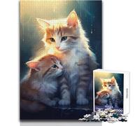 The Protector Cat 1000 Piece Jigsaw Puzzles for Adults Interactive Cognitive Skill Game Unique Memorable Present Idea Size 38x26cm