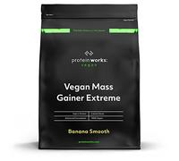 THE PROTEIN WORKS - Vegan Mass Gainer Extreme | High Calorie Protein Powder | Weight Gainer | Vitamins & Minerals | 5 Shakes | Banana Smooth | 1kg