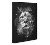 The Proud Lion Paint Splash Canvas Print for Living Room Bedroom Home Office Décor, Wall Art Picture Ready to Hang, 30 x 20 Inch (76 x 50 cm)