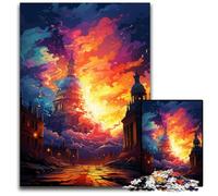 The Psychedelic Christiansborg Palace Jigsaw Puzzles for Adults 1000 PiecePaper Jigsaw Puzzles for Adults for Birthdays Holidays Best for Christmas 1000 PCS(38x26cm)