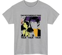 The Psychedelic Furs T-Shirt, Psychedelic Furs Talk Talk Talk Tshirt, Funny Meme Vintage Style Puck Rock Retro Gamer Cult Movie Music Unisex Adult tee top Heather Grey