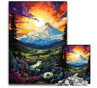 The Psychedelic Valley Is Vast 1000 Piece Jigsaw Puzzle Wooden Jigsaw Puzzles for Home Decor Ideal Christmas & New Year Gift for Teenagers 1000 PCS(75x50cm)