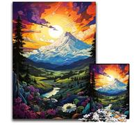 The Psychedelic Valley Is Vast 1000 Piece Jigsaw PuzzlePaper Jigsaw Puzzles for Home Decor Ideal Christmas & New Year Gift for Teenagers 1000 PCS(38x26cm)