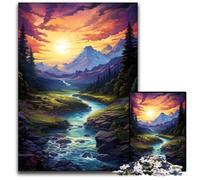 The Psychedelic Valley Is Vast Jigsaws 1000 Pieces for Adults Challenging Puzzles Challenging DIY Brain Teaser Perfect Family Game Or Decorative Gift 1000 PCS(75x50cm)