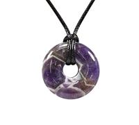 The Psychic Tree Amethyst Crystal Power Ring Pendant Necklace 60cm