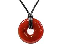 The Psychic Tree Carnelian Crystal Power Ring Pendant Necklace 60cm