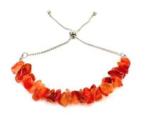 The Psychic Tree Carnelian Stone Chip Adjustable Bracelet