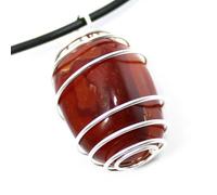 The Psychic Tree Carnelian Wire Wrapped Necklace Snake Chain