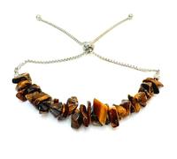 The Psychic Tree Gold Tigers Eye Stone Chip Adjustable Bracelet