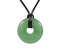 The Psychic Tree Green Aventurine Crystal Power Ring Pendant Necklace 40cm