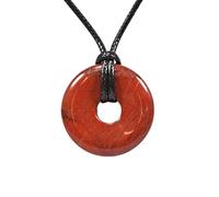 The Psychic Tree Red Jasper Crystal Power Ring Pendant Necklace 40cm