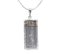 The Psychic Tree Selenite Crystal Silver Pendant with Chain
