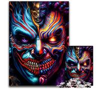 The Psycho Clown 1000-Piece Jigsaw Puzzle Jigsaw Puzzles for Adults Challenging Brain Teaser - Relaxing Toy for Teenagers 26X38CM/10.23x14.96inch