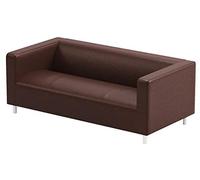 IKEA Klippan 2 Seater Sofa Cover Replacement PU Leather Slipcover for Klippan 2 Seater Sofa Replacement Dark Brown Faux Leather
