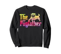 The Pugfather Funny Tie Dye Pug Dog Dad Father's Day Sweatshirt