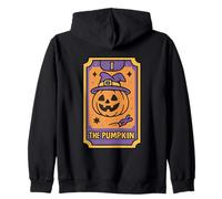 The Pumpkin Tarot Card Halloween Magic Zip Hoodie