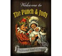 The Punch & Judy- Traditional-Style Metal Pub Sign - 3 Sizes To Choose - Home Decor - Unique Gift (16” X 12” 400 X 300 mm)