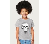 The Punisher Classic Paint Drip Skull Logo Marvel T-Shirt in Mid Grey | Size: 3-4 Years The Punisher Mid Grey 3-4 Years