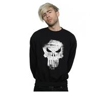 The Punisher Distrressed Skull Sweatshirt Marvel Black L
