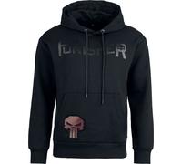 The Punisher Heat Logo - Black on Black Hoodie black S