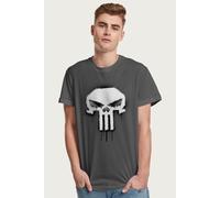 The Punisher Men's Classic Paint Drip Skull Logo Marvel T-Shirt in Charcoal | Size: Small The Punisher Charcoal S