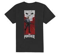 The Punisher Men's Holding Gun Cotton T-Shirt in Black | Size: Medium The Punisher Black M