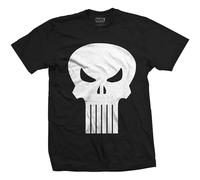 The Punisher Men's Skull Cotton T-Shirt in Black | Size: Medium The Punisher Black M
