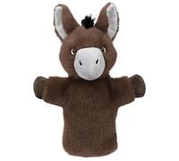 The Puppet Company Donkey Hand Puppet - Soft Grey Plush Donkey with Floppy Ears & Gentle Expression, Perfect for Imaginative Play, Storytime & Eco-Friendly Families - ECO Animal Puppet Buddies - 25cm