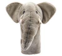 The Puppet Company Elephant Hand Puppet - Plush Safari Toy with Movable Mouth, Large Trunk, Big Ears Unisex Cuddly Grey Animal for Imaginative Play - 35cm