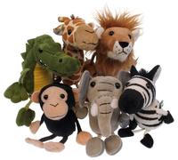 The Puppet Company - Finger Puppets - African Animals Set of 6,Assorted Colours,