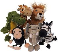 The Puppet Company - Finger Puppets - African Animals Set of 6,Assorted Colours