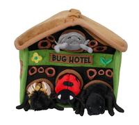 The Puppet Company Hide-Away Puppets - Bug Hotel with 4 Mini-Beast Finger Puppets - Eco-Friendly Soft Toy for Toddlers - Interactive Nature-Inspired Play - Suitable from 12 Months+ - 18cm