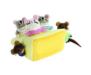 The Puppet Company - Hide-Away Puppets - Mouse Family in Cheese, PC003033