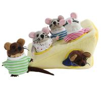 The Puppet Company Hide-Away Puppets - Mouse Family in Cheese with Finger Puppets The Puppet Company Multicolor