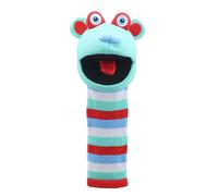 The Puppet Company Hope Sockette Hand Puppet - Vibrant Shades of Turquoise, Red, Blue & White Stripes with Friendly Face - Unisex Companion for Imaginative Play, Creative Fun & Charity Support - 38cm