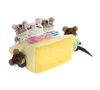 The Puppet Company Mouse Family in Cheese - Hide-Aways The Puppet Company Multicolor