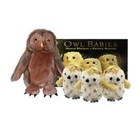 The Puppet Company Mummy and Baby Owl Storybook Set - Soft Jungle Animal Finger Puppets for Toddlers and Babies - Nursery Rhyme Toy for Storytelling, Roleplay, Learning, and Early Language Development