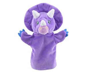 The Puppet Company My First Dinosaur Puppet - Purple Triceratops - Soft Toy for Kids - 100% Recycled Plastic - Interactive, Huggable & Fun - Perfect Unisex Gift for Baby Showers & Birthdays - 25cm