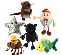 The Puppet Company Nursery Rhyme Finger Puppets, Set of 6 - Mini Plush Characters for Children - Interactive Nursery Rhyme Toy Set for Storytelling, Learning, Imagination, Roleplay and Fun Games