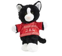 The Puppet Company - Save the Children - Black and White Cat In Christmas Jumper - ECO Walking Hand Puppet