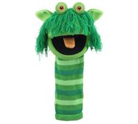 The Puppet Company Squelch ECO Sockette Hand Puppet - Eco-Friendly Swamp Monster Puppet Toy with Cheeky Smile & Squeaky Tongue - Fun for Kids & Adults - 38cm